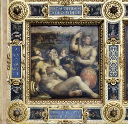 Allegorie der Stadt Prato von der Decke des Salone dei Cinquecento, 1565